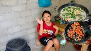 menu sayur hari ini yg seger² ,sayur bobor dan sambal oreg lauk peyek