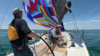 How we Gybe an asymmetrical Spinnaker!