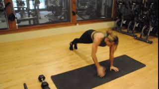 Plank jacks to shoulder taps