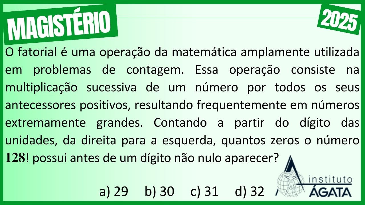 Questão de ARITMÉTICA DIFÍCIL na Prova da Banca Instituto ÁGATA
