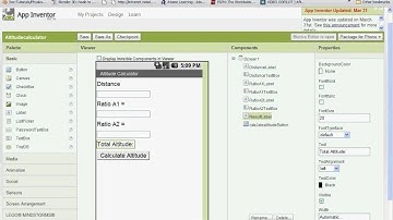 Rocket Altitude Calculator - Part 1 - google app inventor.avi