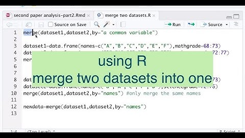 combine two datasets into one using merge( ) in R