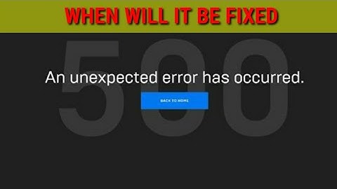 An Unexpected Error has Occured  - How to Fix Epic Games an unexpected Error Has Occured (500)