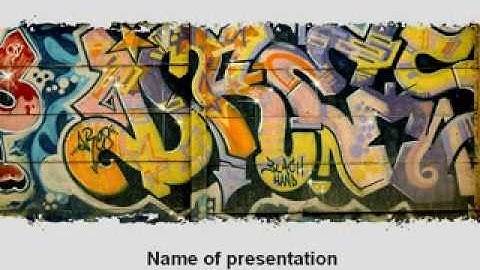 Graffiti On The Wall PowerPoint Template by PoweredTemplate.com