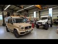 Mercedes 6x6 G-Modell 2021 Manufaktur. Handmade in Germany. Werksbegehung Produktion - Alle Details.