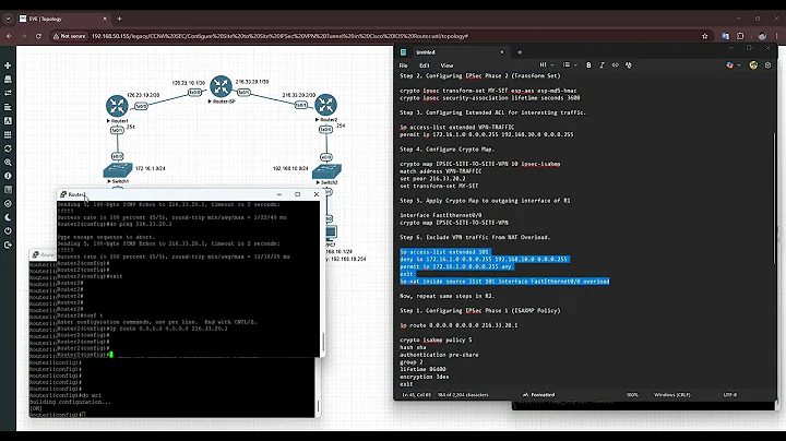 How to configure Site to Site IPSec VPN Tunnel in Cisco IOS Router