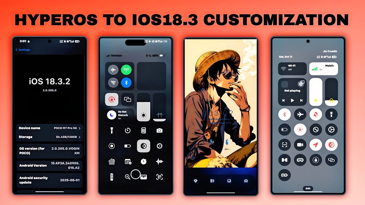 HyperOS To iOS 18.3.2 Complete Customization 🔥🚀 Dynamic Island ...