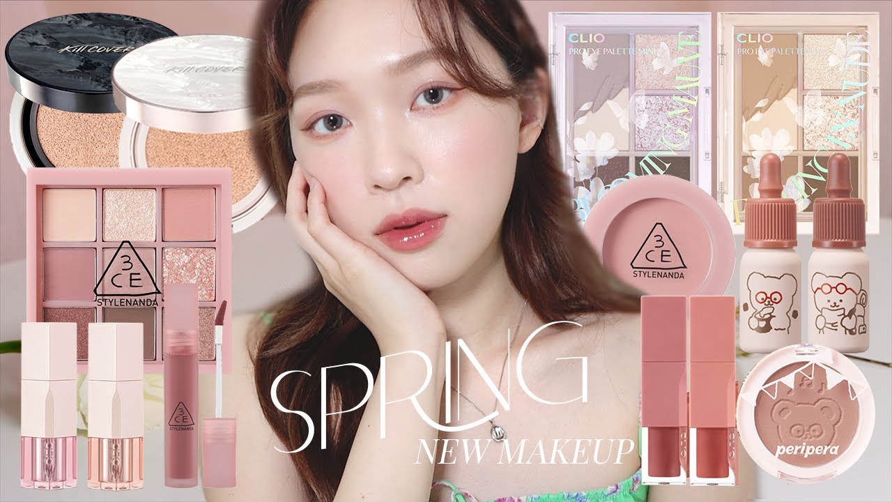 SUB)春季新品蝦皮韓妝💐CLIO貝殼氣墊/激推冷門春天唇釉/3CE粉紫系列 | heyitsmindy