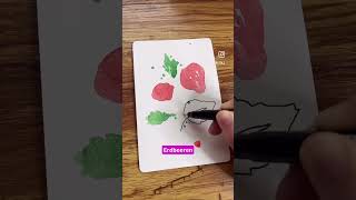 *Anzeige 📚🍓Ein Motiv aus meinem Buch! Ich gestalte eine Karte mit Erdbeeren.