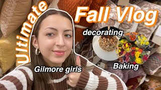 Ultimate Fall Vlog 2022 | Decorating For Fall, Baking Cookies, & Watching Gilmore Girls!