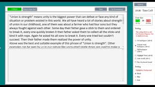 Best way to scroll paragraph in typing test.