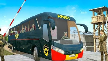 Offroad Army Bus Driving Simulator- American Army Soldier Transport Bus Game - Android iOS Gameplay