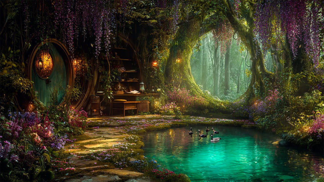Enchanted Fantasy Forest | Soft Flute Music + Forest Sounds | Helps To Relax, Sleep, Stress Relief
