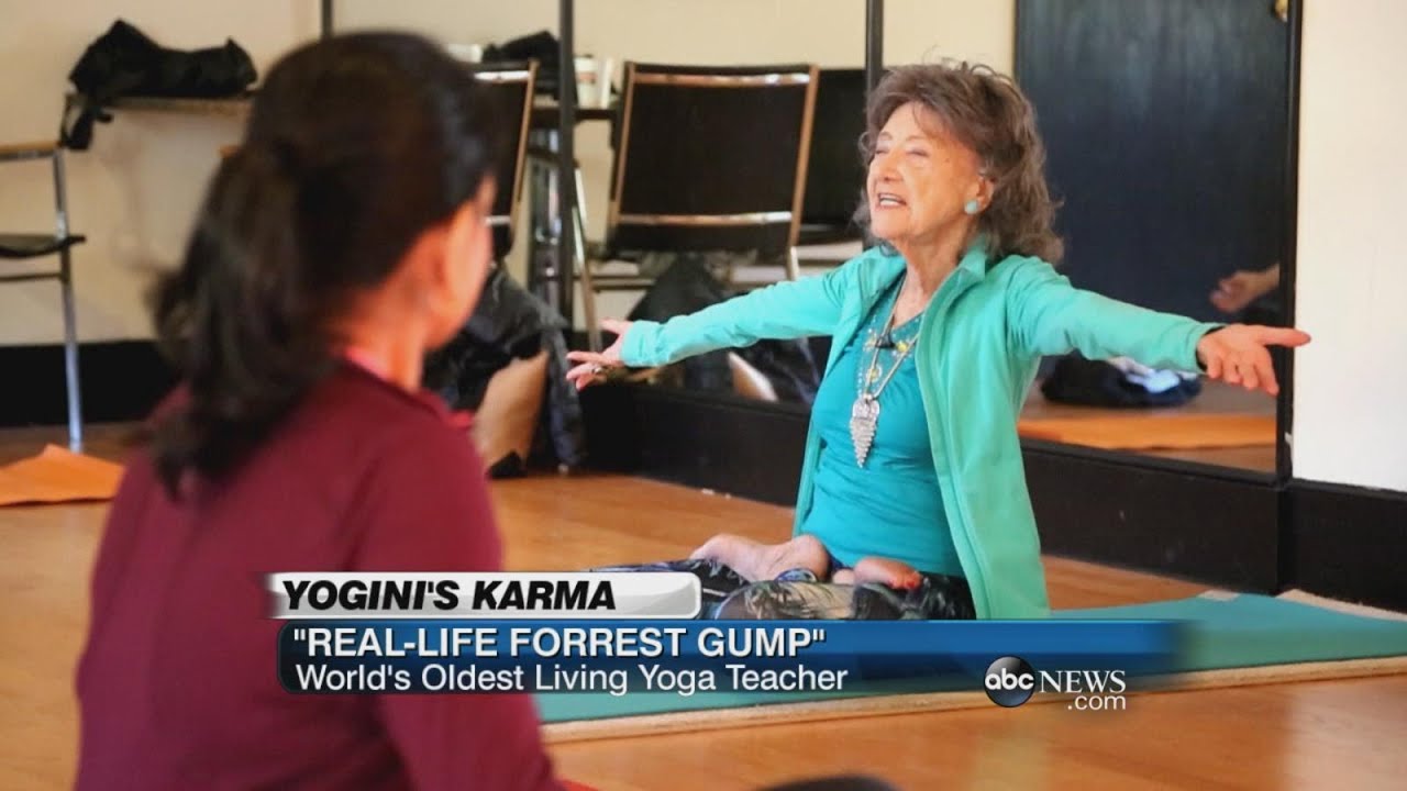 World’s Oldest Yoga Instructor is a “Real-Life Forrest Gump!” | ABC News