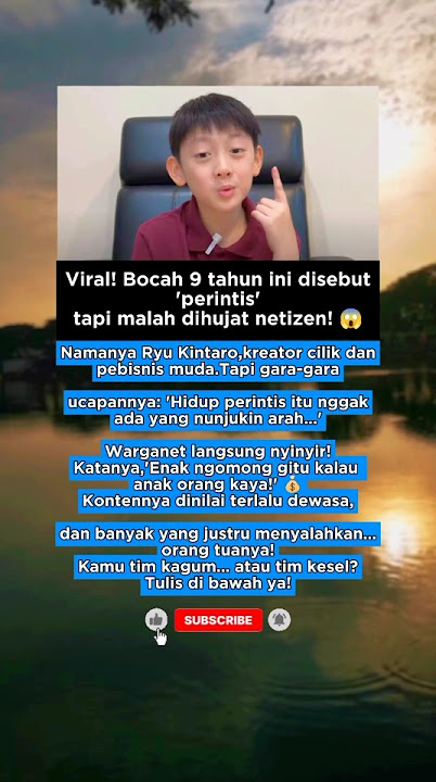 Viral Bocah 9 tahun sebut Perintis Malah di hujat Netizen 😱 #shorts