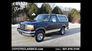 1993 Ford Bronco Eddie Bauer Special Edition For sale at Coyote Classics