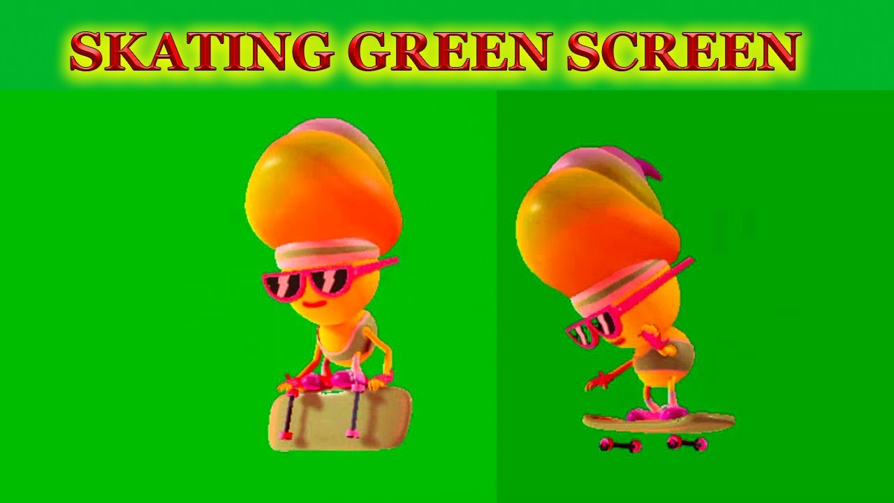 Skating green screen