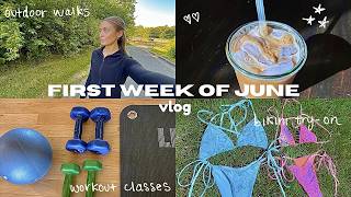 first vlog of the summer | long walks, bikini try-on haul, workout classes