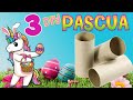 Manualidades de pascua para niños con rollos papel higiénico fáciles 🐰 tubos cartón conejitos huevos