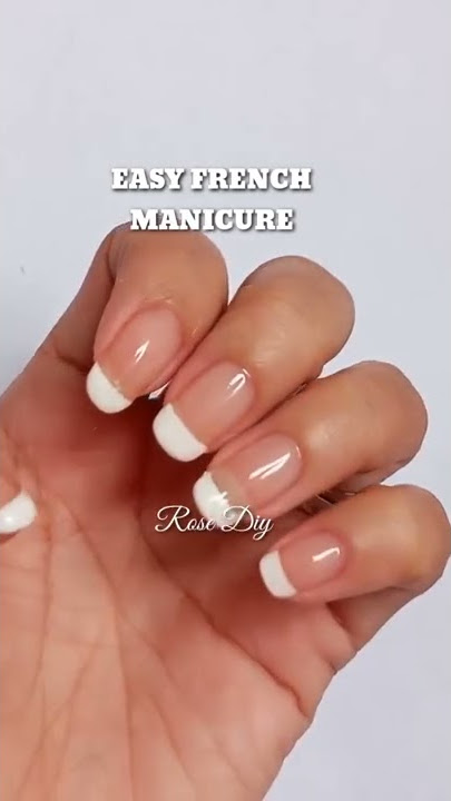 French Manicure Easy with Bandaid 2021 #shorts