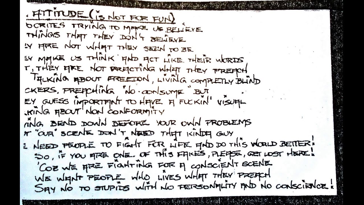 ACTIVE YOUTH – ATTITUDE (IS NOT FOR FUN) (1994)