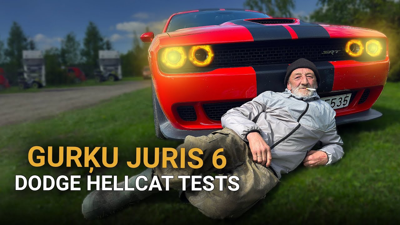 GURĶU JURIS 6 Juris brauc ar īsto TOP GEAR seriālā uzņemto Challanger Hellcat 717ZS izcila filma