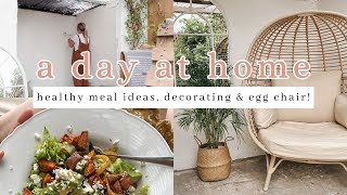 A Slow Sunday | outdoor decorating, getting an egg chair & room transformation