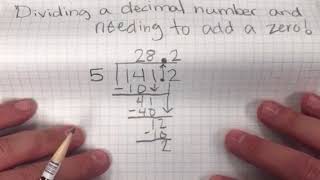 Dividing decimal numbers and adding zero