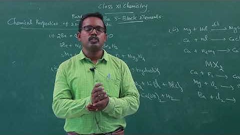 Class 11 Chemistry / THE s BLOCK ELEMENTS / Part-6/ CBSE/ ISC/NEET/TN-BOARD