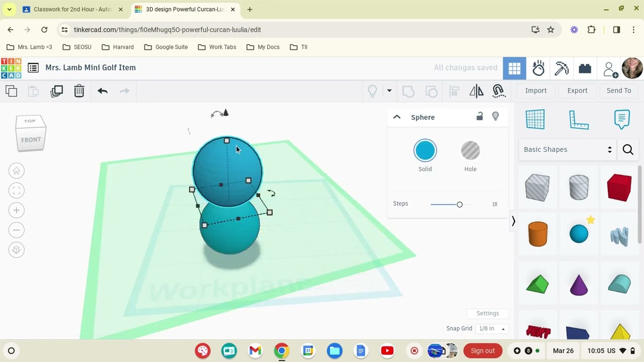 Mrs. Lamb's Mini Golf 3D Printed Item Instructions