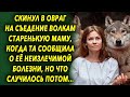 Скинул в овраг к волкам, когда та сообщила о случившемся, не подозревая что произойдет потом…