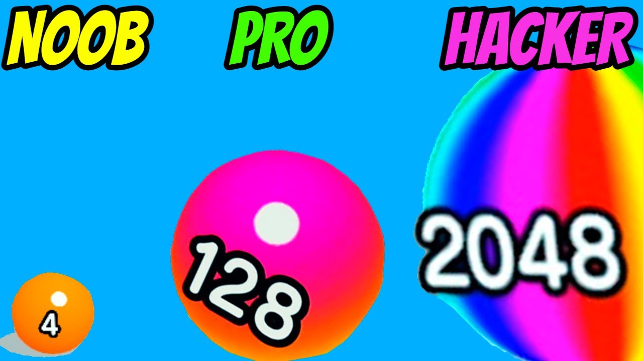 BallRun2048 - NOOB vs PRO vs HACKER