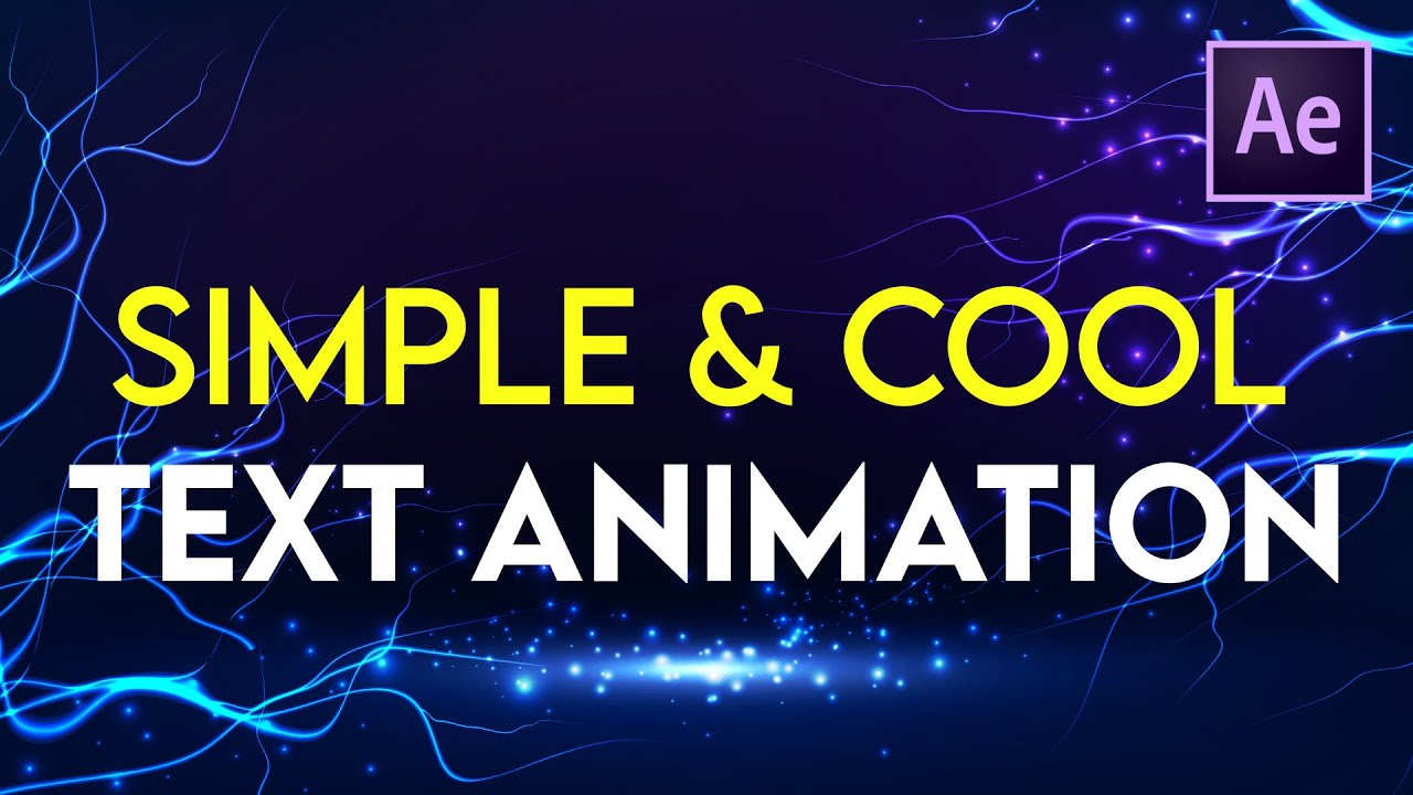 Basic And Cool Text Animation | Adobe After Effects Tutorial | Simple ...