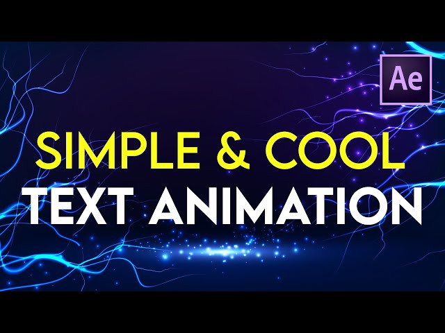 Basic And Cool Text Animation | Adobe After Effects Tutorial | Simple And Modern For Intro Videos class=