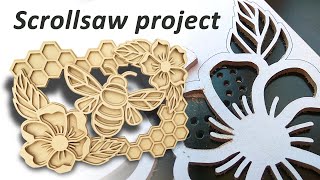 How to make 3D scroll saw project - bee on honeycomb