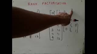 Crash course on Rank Factorisation of a matrix