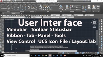 Introduction of AutoCAD User Inter Face in Hindi - Identify Toolbars & menubars