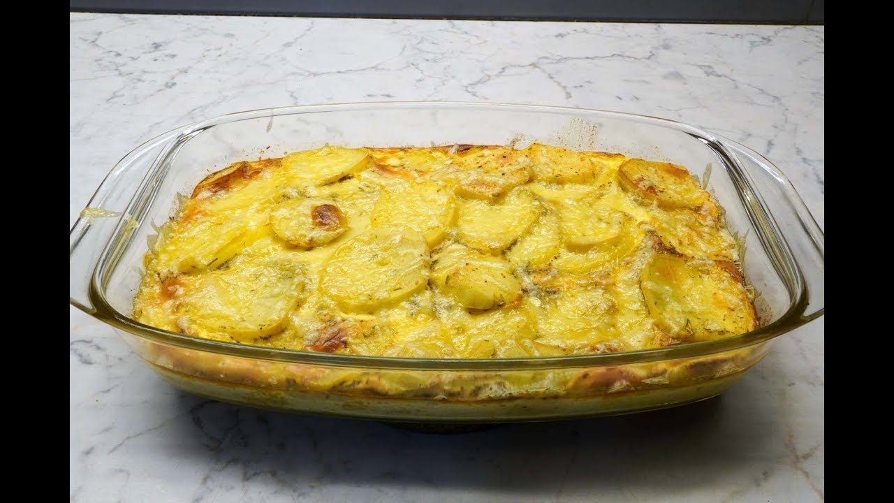 Kartoffelgratin mit Frischkäse einfach und fix - YouTube