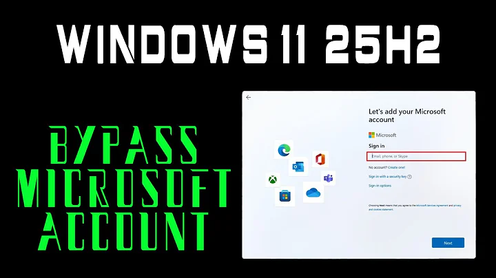 Windows 11 25H2 bypass the Microsoft Account requirement