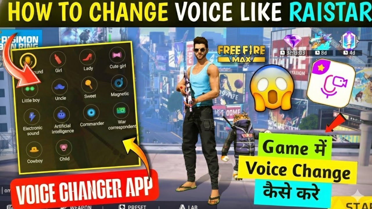 Free fire mein awaaz kaise change kare 😱🔥💯 | free fire voice changer app | how to change voice in ff