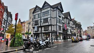 Rainy London Ambience | 4K Walking Tour | Soho to Covent Garden screenshot 4