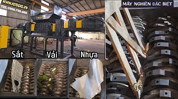 Máy nghiền gỗ 2 trục, công suất lớn, đa năng nhất Hitechvn 2024 ra sao?