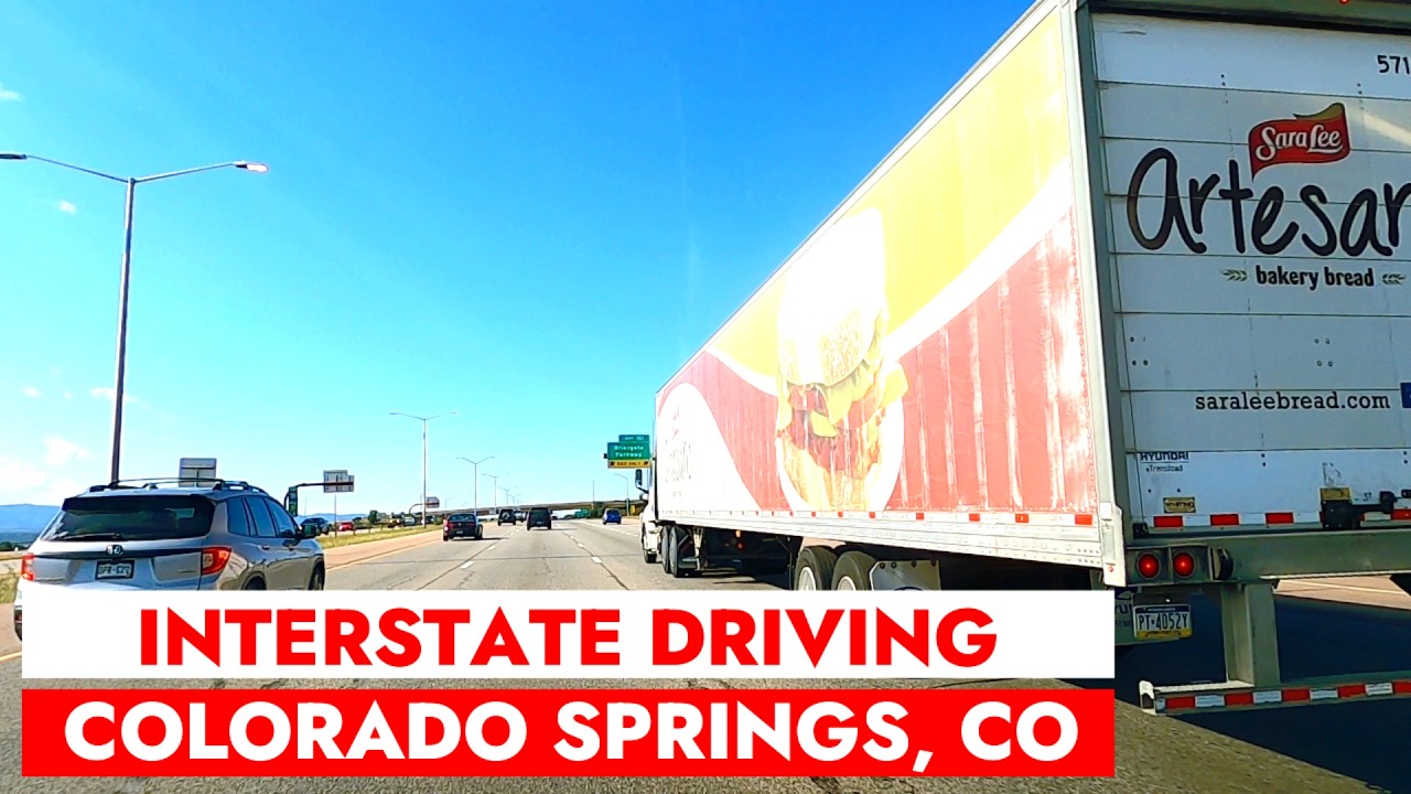 Interstate Driving 🚘 in Colorado Springs Vicinity with Scenic View