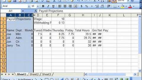 Excel 2003 Tutorial Adjusting Column Width & Row Height Microsoft Training Lesson 6.2