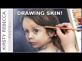 How to draw skin tones in pastel  how to draw a face in pastels