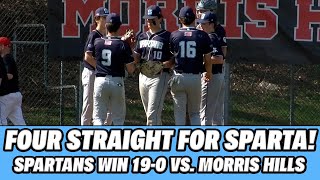 Sparta 19 Morris Hills 0 Hs Baseball Spartans Win Fourth Straight Game