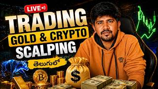 LIVE Gold & Crypto Trading in Telugu |Price Action Market Analysis| 25 May 2026 #assiansession #qtj