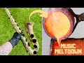 Music Melt Down - Saxophone - ASMR Metal Melting - BigStackD Coin Casting -Trash To Treasure