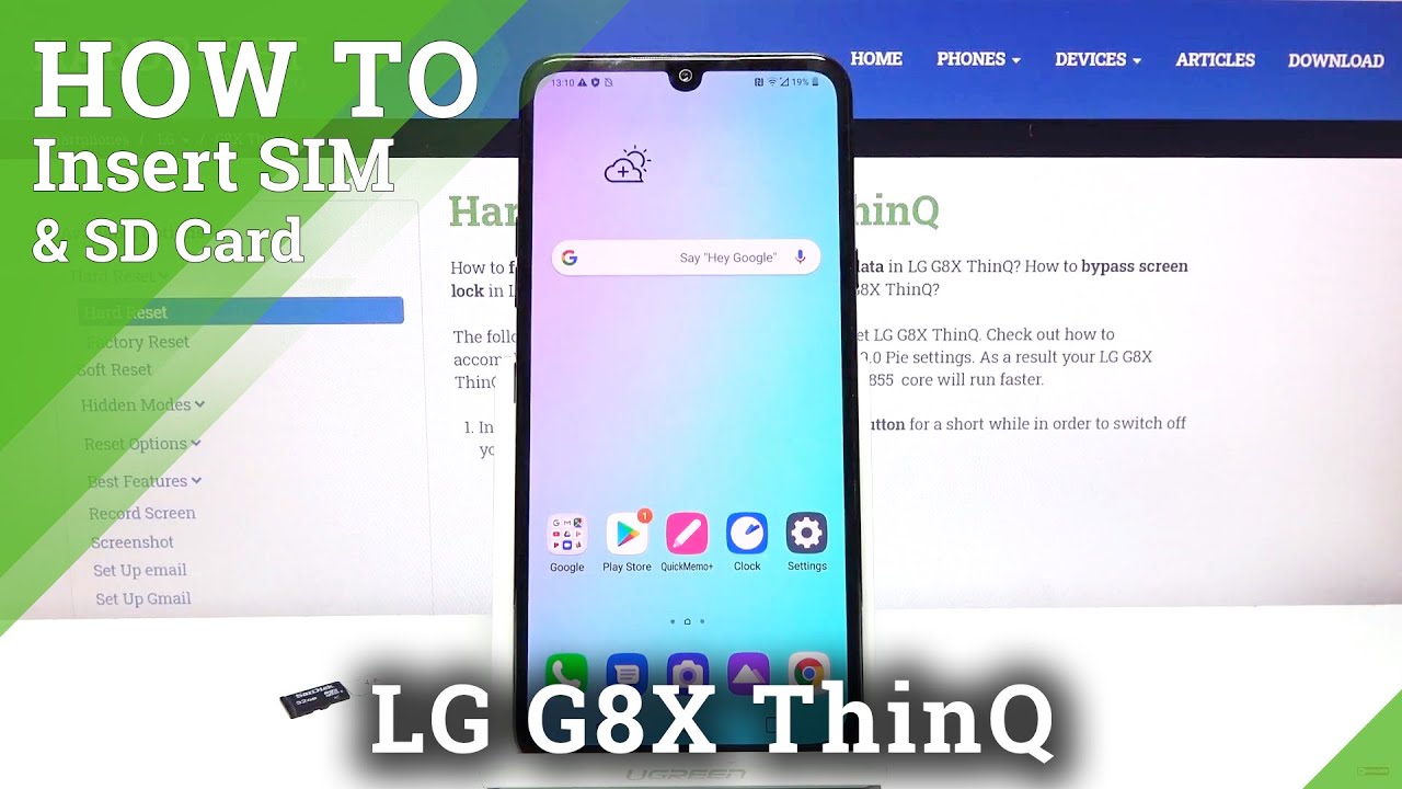 How to Insert SIM and SD Card to LG G8X ThinQ – Set Up Micro SD and Nano  SIM Card