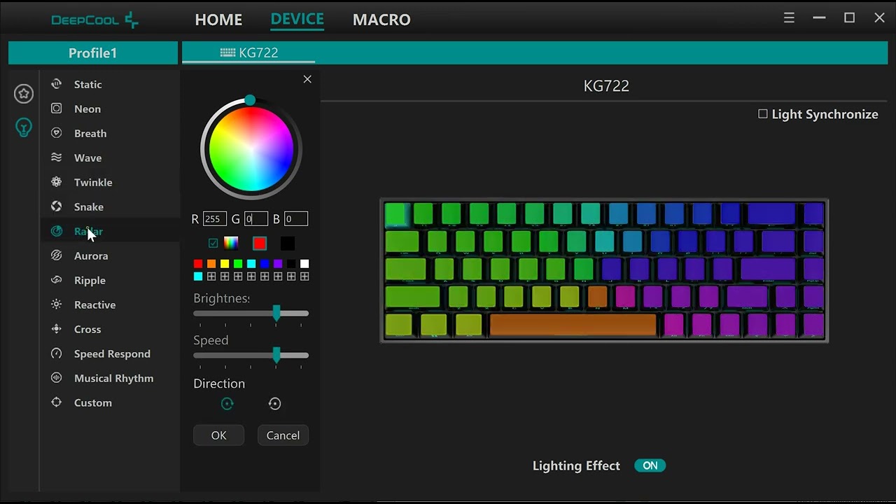 DeepCool KG722 65% Mechanical Keyboard Review - Software